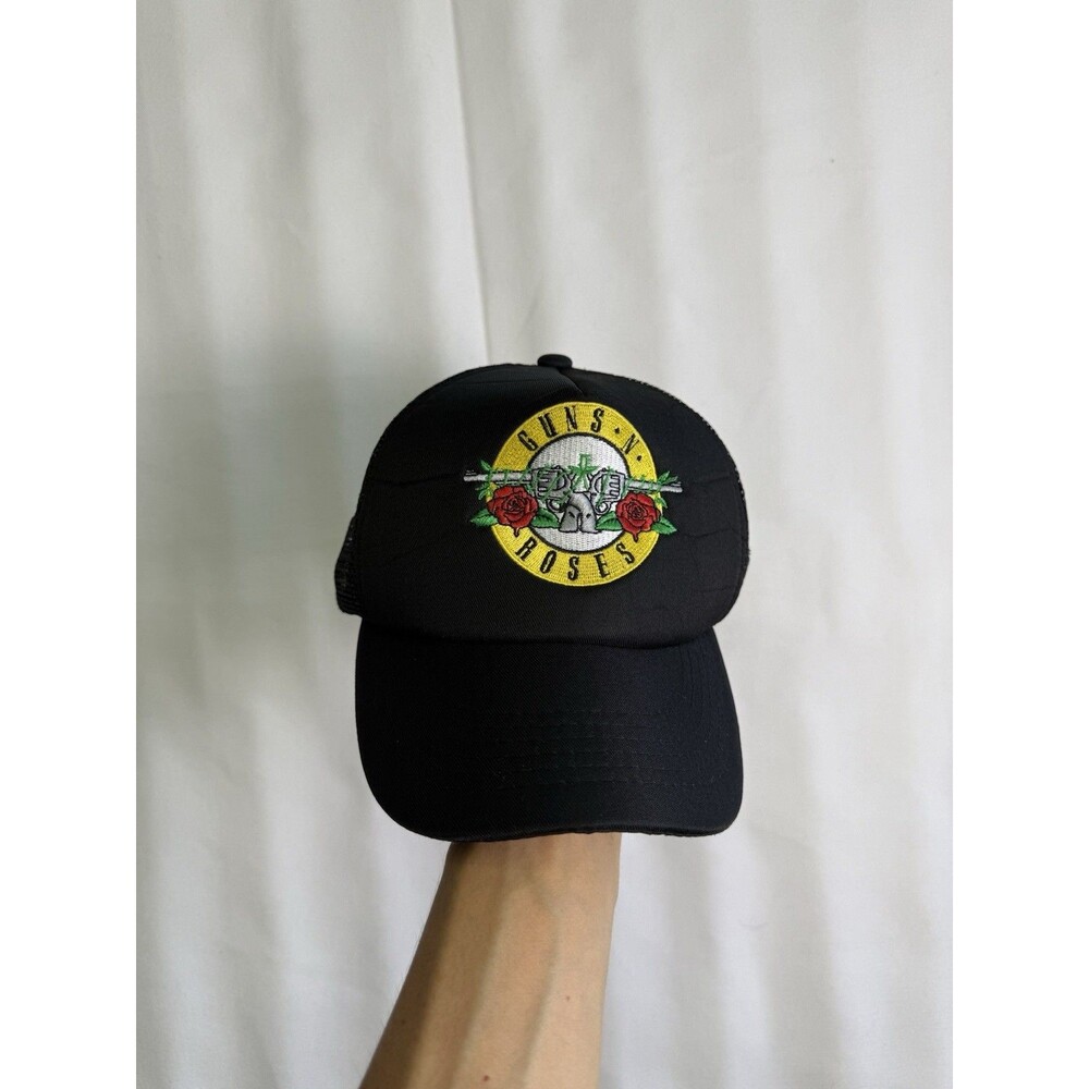 Guns N' Roses Black Mesh Trucker Snapback Hat Cap One Size Original